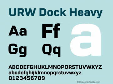 URW Dock Heavy Version 1.000;hotconv 1.0.105;makeotfexe 2.5.65592图片样张