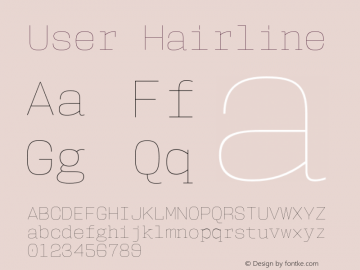 User-Hairline Version 1.001;PS 001.001;hotconv 1.0.56;makeotf.lib2.0.21325图片样张