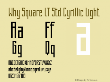 WhySquareLTStd-CyrLight Version 1.200;PS 001.002;hotconv 1.0.38图片样张