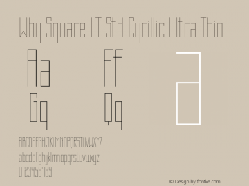 WhySquareLTStd-CyrUltraTh Version 1.200;PS 001.002;hotconv 1.0.38图片样张