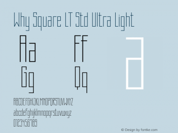WhySquareLTStd-UltraLight Version 1.200;PS 001.002;hotconv 1.0.38图片样张
