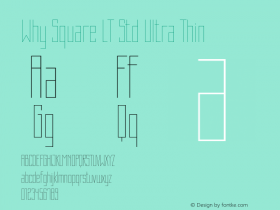 WhySquareLTStd-UltraThin Version 1.200;PS 001.002;hotconv 1.0.38图片样张