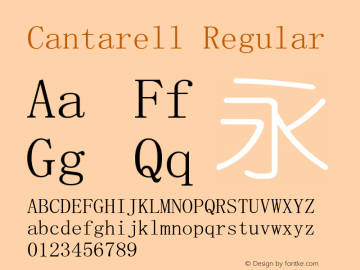 Cantarell Regular Version 1.00图片样张