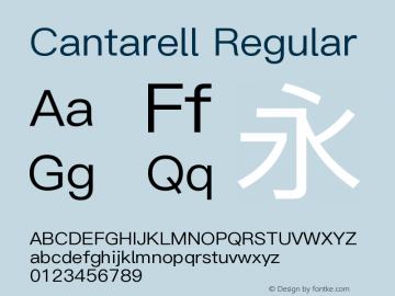 Cantarell Regular 图片样张