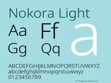 Nokora Light Version 8.000; ttfautohint (v1.8.3)图片样张