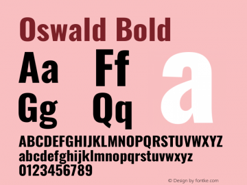 Oswald Bold Version 4.102图片样张