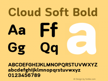 Cloud Soft Font,Cloud Soft Bold Font,CloudSoft-Bold FontCloud Soft Bold  Version 1.000 Font-TTF Font/Uncategorized Font-Fontke.com
