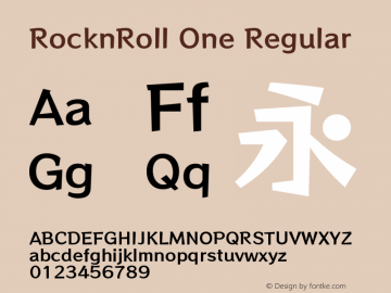 RocknRoll One Regular Version 1.100图片样张