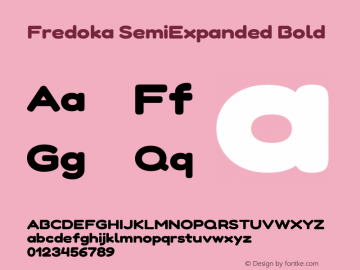 Fredoka SemiExpanded Bold Version 2.000图片样张