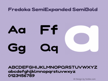 Fredoka SemiExpanded SemiBold Version 2.000图片样张