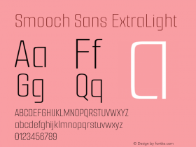 Smooch Sans ExtraLight Version 1.010图片样张