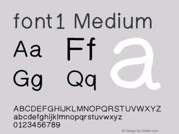 font1 Version 001.000图片样张