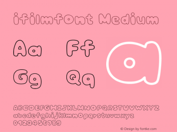 ifilmfont Version 001.000图片样张