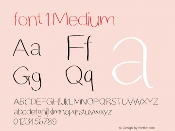 font1 Version 001.000图片样张