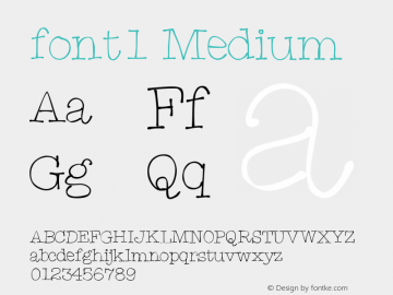 font1 Version 001.000图片样张