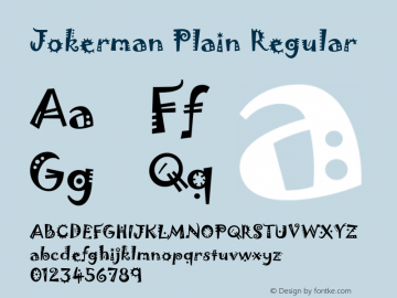 Jokerman Plain Regular 1.0 Font Sample