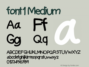 font1 Version 001.000图片样张