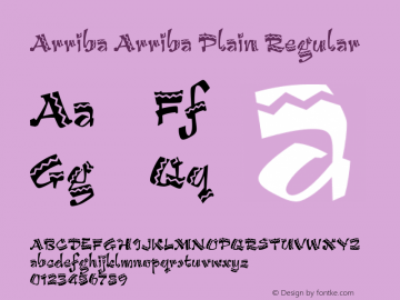 Arriba Arriba Plain Regular 1.0图片样张