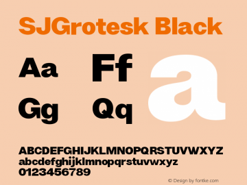 SJGrotesk-Black Version 1.000图片样张