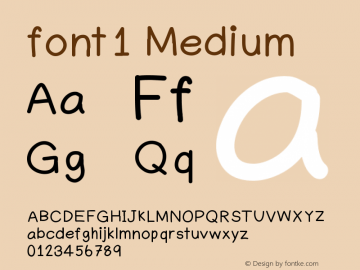 font1 Version 001.000图片样张