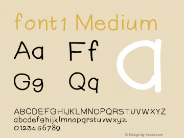 font1 Version 001.000图片样张