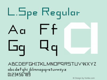 L.Spe Regular Version 1.0 Font Sample