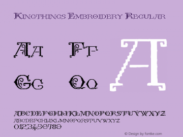 Kingthings Embroidery Regular Version 1.0 November 2005图片样张