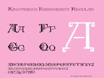 Kingthings Embroidery Regular Version 1.0 November 2005图片样张