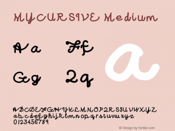 MYCURSIVE Version 001.000图片样张