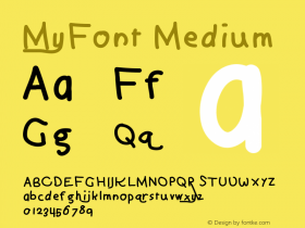 MyFont Version 001.000图片样张