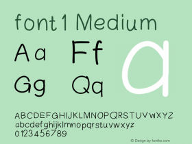 font1 Version 001.000图片样张