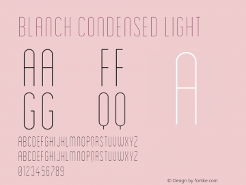 Blanch Condensed Light Regular Version 001.000图片样张