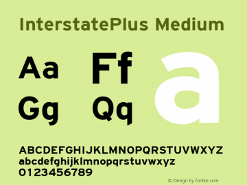 InterstatePlus Medium Version 001.000图片样张