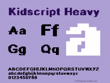 Kidscript-Heavy Version 001.000图片样张