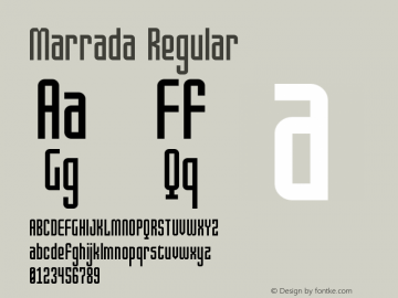 Marrada Regular Version 1.0图片样张