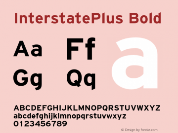 InterstatePlus Bold 001.000图片样张