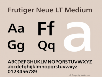 Frutiger Neue LT Medium 001.000图片样张