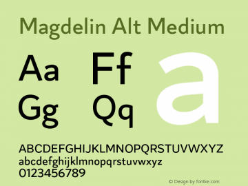 MagdelinAlt-Medium Version 1.000 | wf-rip DC20190820图片样张