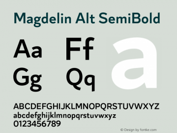 MagdelinAlt-SemiBold Version 1.000 | wf-rip DC20190820图片样张