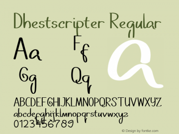 Dhestscripter Version 1.001;Fontself Maker 3.5.1图片样张