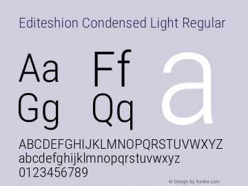 Editeshion Condensed Light 1.0图片样张