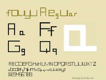 fovyu Version 1.00;January 15, 2020;FontCreator 12.0.0.2547 64-bit图片样张