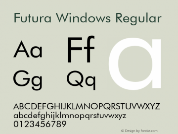 Futura Windows Version 1.00;February 25, 2020;FontCreator 12.0.0.2554 64-bit图片样张