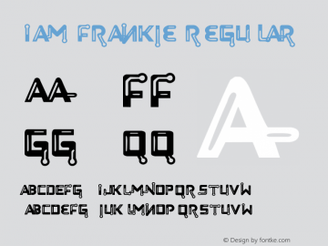 I Am Frankie Version 1.00;December 5, 2019;FontCreator 12.0.0.2522 32-bit图片样张