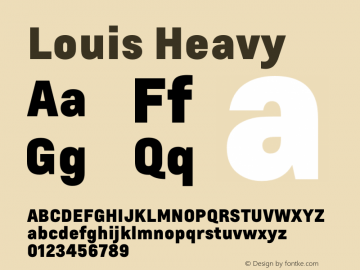 Louis Heavy Regular Version 1.306图片样张