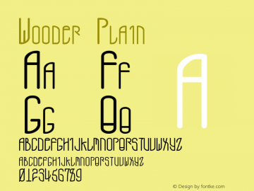Wooder Plain Rev 001 Font Sample