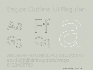 Segoe Outline UI Version 5.62;June 5, 2020;FontCreator 13.0.0.2643 64-bit图片样张