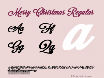 Merry Christmas Version 1.00;November 7, 2020;FontCreator 13.0.0.2683 64-bit图片样张