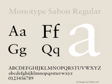 Monotype Sabon Version 1.00图片样张