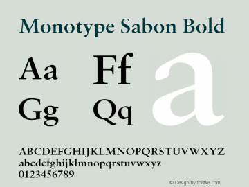 Monotype Sabon Semibold Version 1.00图片样张